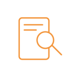 Slip of paper with magnifying glass - Link to job search